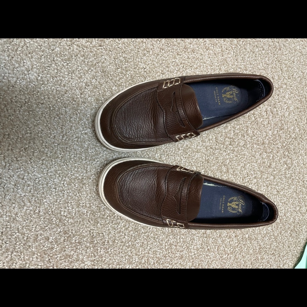 Boys Cole Haan Nantucket Leather Loafer  Size 1.